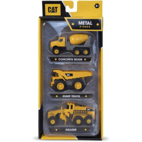 CAT METAL MACHINES 3 PK - Mixer / Dump Truck / Grader