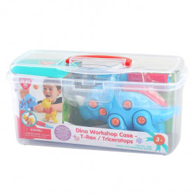 PLAYGO - DINO WORKSHOP CASE - T-REX & TRICERATOPS