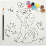 JASART KIDS COLOURING CANVAS 10X10INCH ASSTED