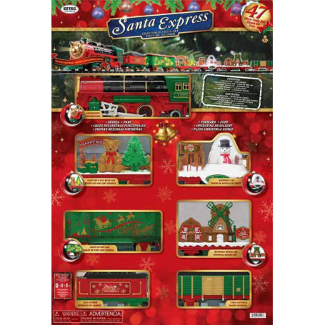B/O SANTA EXPRESS LIGHT UP TRAIN SET (47 PCS) - G GAUGE