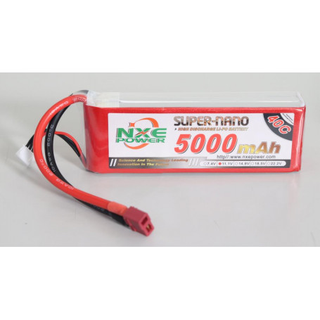 NXE 11.1v 5000mah 40c Soft Case w/Deans Plug